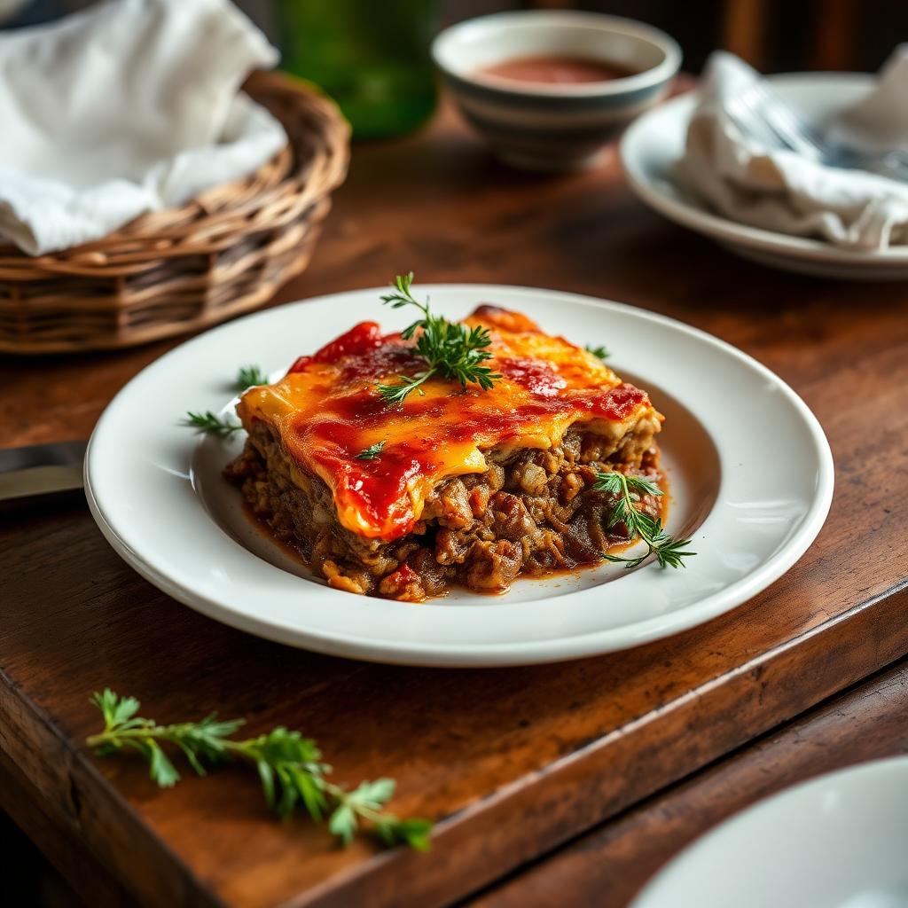 Traditional Greek moussaka